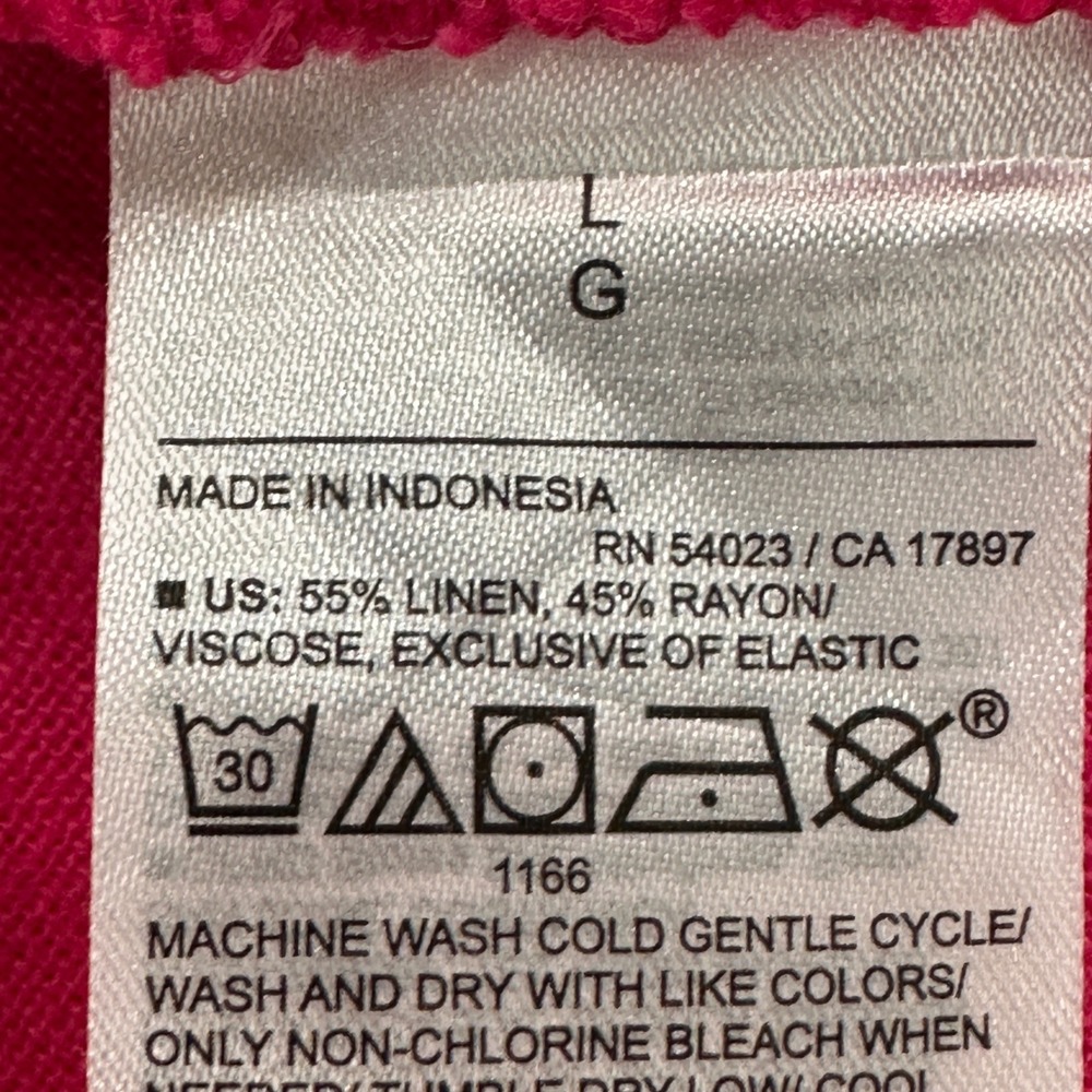 Old Navy Linen Blend Cami Mini Dress Womens Large Pink Smocked Back | Barbiecore - Picture 5 of 8